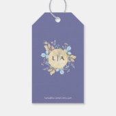 お洒落ムーン結婚パープルラベル ギフトタグ (裏面)