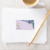 お洒落ムーン結婚パープル差出人住所ラベル ラベル (インサイチュ)