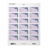 お洒落ムーン結婚パープル差出人住所ラベル ラベル (フルシート)