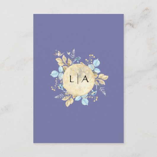 お洒落ムーン結婚パープル詳細 エンクロージャーカード (裏面)