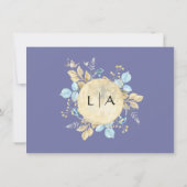 お洒落ムーン結婚パープル セーブザデート (裏面)