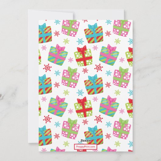 お洒落メリー&Bright Christmas Presents シーズンカード (裏面)