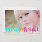 お洒落メリーBright Christmas Holiday Photo シーズンカード (正面)