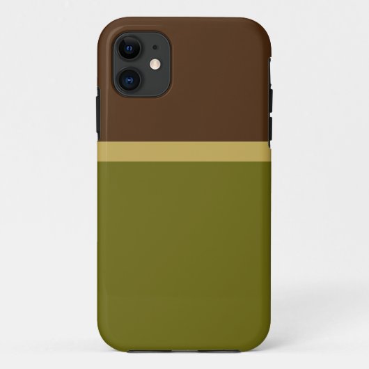 お洒落モダンオリーブグリーンココアブラウンカラーブロック Case-Mate iPhoneケース (裏面)
