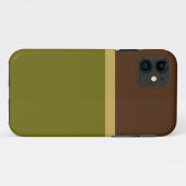 お洒落モダンオリーブグリーンココアブラウンカラーブロック Case-Mate iPhoneケース (裏面(横))