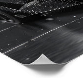 お洒落モダングラフ保護ンブラック車 ポスター (角)