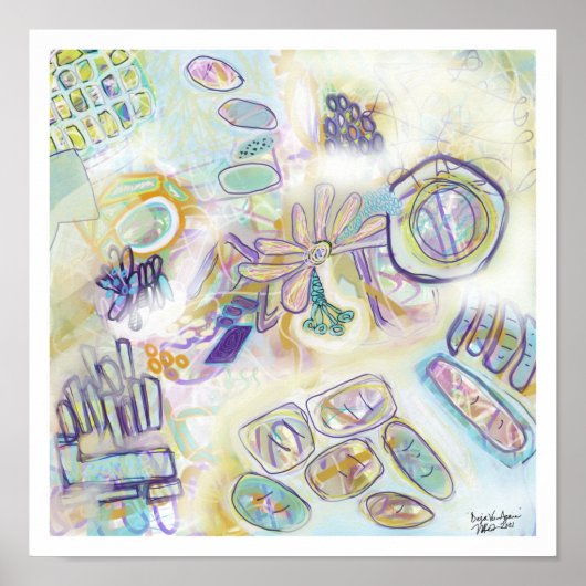 お洒落モダンプリントオリジナルポスター ポスター (正面)