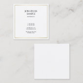 お洒落モダンプロフェッショナルデザインクリエイティブプレーン スクエア名刺 (正面/裏面)