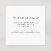 お洒落モダンプロフェッショナル金属曲線パターン スクエア名刺 (裏面)