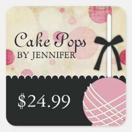 お洒落モダンベーカリー価格ラベル スクエアシール