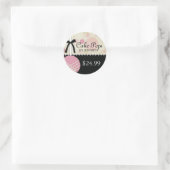 お洒落モダンベーカリー価格ラベル ラウンドシール (バッグ)