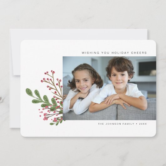 お洒落モダン冬の緑3 シーズンカード (正面)