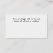 お洒落モダン名自動詳細機能 名刺 (裏面)