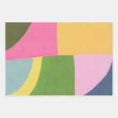 お洒落モダン抽象芸術アートホリデーフェスティバル ラッピングペーパーシート (正面)