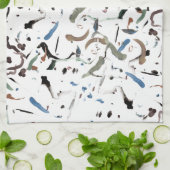 お洒落モダン抽象芸術 キッチンタオル (折り畳み)