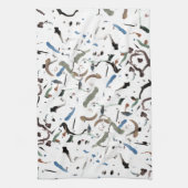 お洒落モダン抽象芸術 キッチンタオル (縦)