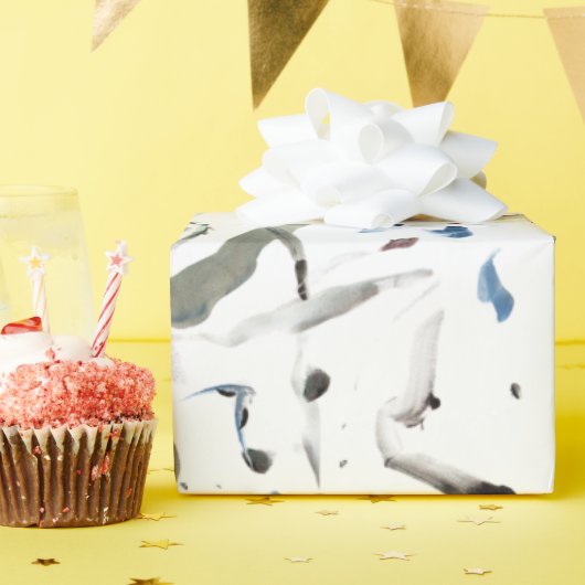 お洒落モダン抽象芸術 ラッピングペーパー (誕生日パーティー)