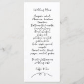 お洒落モダン書き結婚の メニュー (正面)