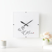 お洒落モダン母の日のギフトの壁時計 スクエア壁時計 (ホーム)