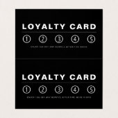 お洒落モダン – 白黒 – ダブルロイヤリティ 名刺 (内部フラット)