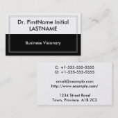 お洒落モダンBusiness Visionary Business Card 名刺 (正面/裏面)