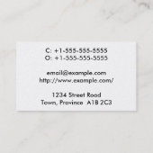 お洒落モダンBusiness Visionary Business Card 名刺 (裏面)