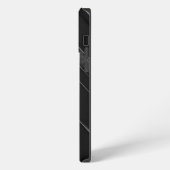お洒落モノグラムの黒 iPhoneケース (左側面)
