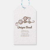 お洒落ユニークビーズミニマル ギフトタグ (裏面)