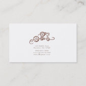 お洒落ユニークビーズミニマル 名刺 (裏面)