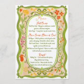 お洒落ユニークフローラ弓ドードル手描き メニュー (正面)