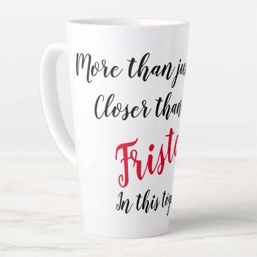 お洒落ラテのマグ最高のは友達！ カフェラテマグ (左アングル)