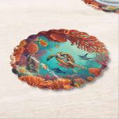 「お洒落リーフ」 ペーパーコースター (アングル)