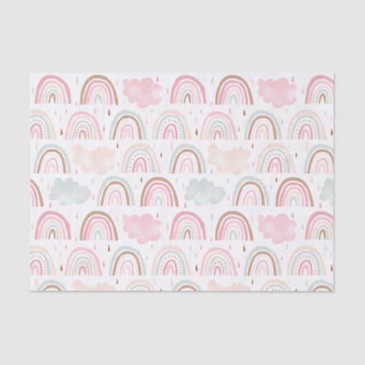 お洒落レインボーモダンパターン 薄葉紙 (正面)