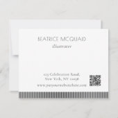 お洒落レタリング小規模企業サンキューカード (裏面)