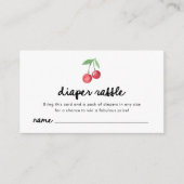 お洒落レトロさくらんぼ | おむつラッフル エンクロージャーカード (正面)