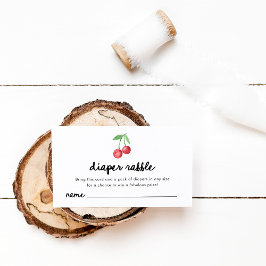 お洒落レトロさくらんぼ | おむつラッフル エンクロージャーカード