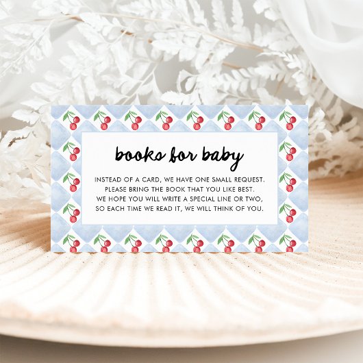 お洒落レトロさくらんぼ | ベビー エンクロージャーカード