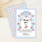 お洒落レトロさくらんぼ | 赤ちゃんシャワー サンキューカード