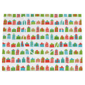 お洒落レトロギフト包まれたパターンのクリスマス ラージペーパーバッグ (正面)