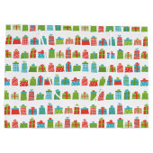 お洒落レトロギフト包まれたパターンのクリスマス ラージペーパーバッグ (裏面)