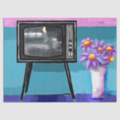 お洒落レトロテレビテレビ中世紀半絵を描ば 薄葉紙 (正面)