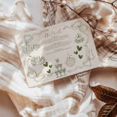 お洒落レトロドードル結婚アート エンクロージャーカード