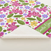 お洒落レトロフローラ シェルパブランケット (3/4)