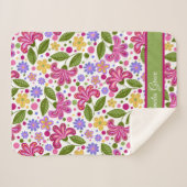 お洒落レトロフローラ シェルパブランケット (正面(横))