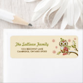 お洒落レトロフールとスノーフレークスホリデーラベル ラベル (インサイチュ)