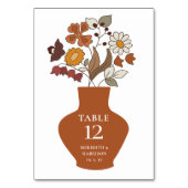 お洒落レトロボホフローラ結婚ズ テーブルナンバー (裏面)