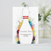 お洒落レトロボーリング誕生日 サンキューカード (スタンド正面)