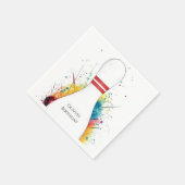 お洒落レトロボーリング誕生日 スタンダードカクテルナプキン (角)