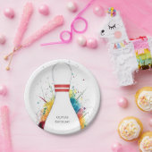 お洒落レトロボーリング誕生日 ペーパープレート (パーティー)