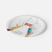 お洒落レトロボーリング誕生日 ペーパープレート (アングル)